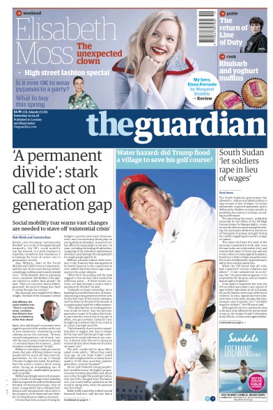 The Guardian Newspaper Front Page for 12 March 2016
