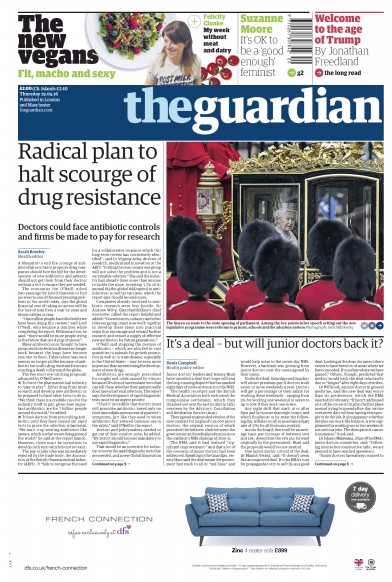 The Guardian Newspaper Front Page for 19 May 2016