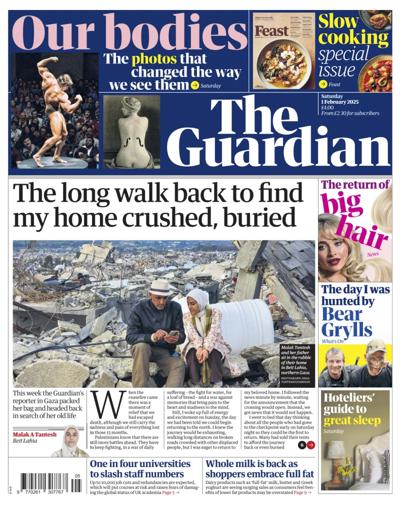 The Guardian (UK) Newspaper Front Page for 1 February 2025