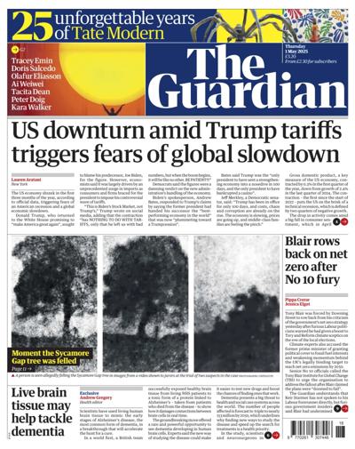 The Guardian (UK) Newspaper Front Page for 1 May 2025
