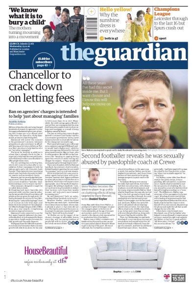 The Guardian Newspaper Front Page for 23 November 2016