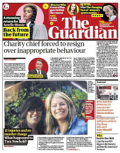 The Guardian Newspaper Front Page for 23 February 2018