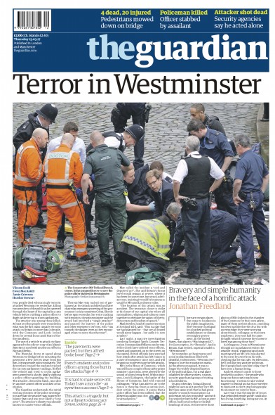 The Guardian (UK) Newspaper Front Page for 23 March 2017