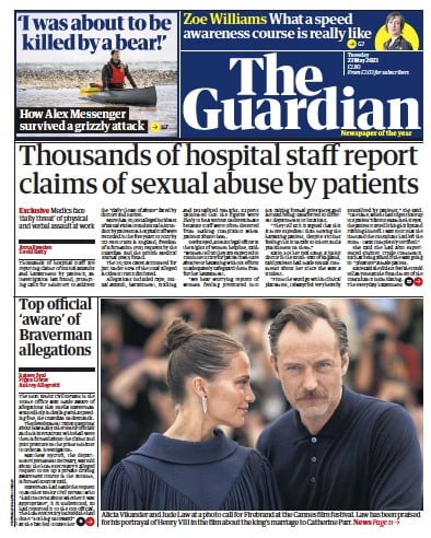 The Guardian (UK) Newspaper Front Page for 23 May 2023