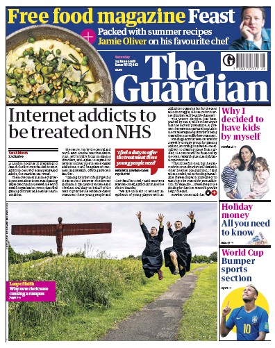 The Guardian Newspaper Front Page for 23 June 2018