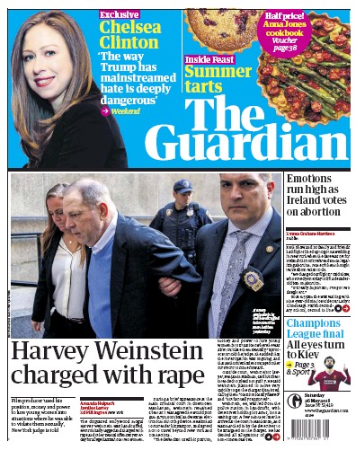 The Guardian (UK) Newspaper Front Page for 26 May 2018