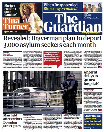 The Guardian (UK) Newspaper Front Page for 26 May 2023