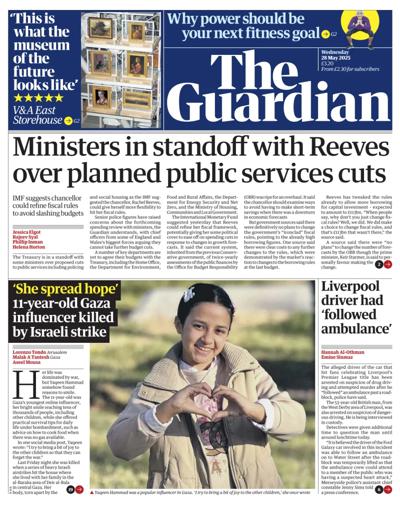 The Guardian (UK) Newspaper Front Page for 28 May 2025