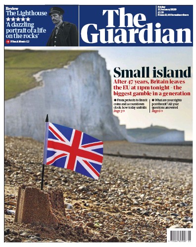 The Guardian Newspaper Front Page for 31 January 2020