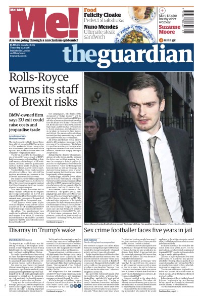 The Guardian Newspaper Front Page for 3 March 2016