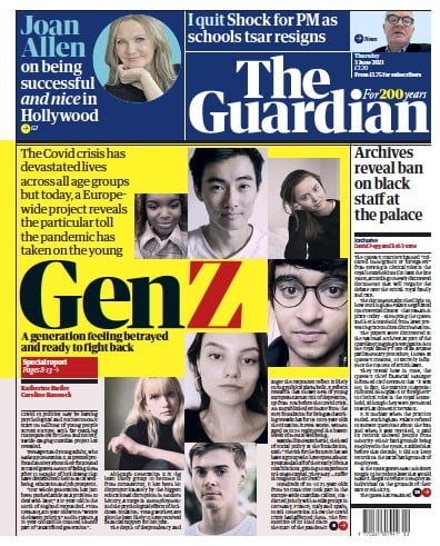 The Guardian (UK) Newspaper Front Page for 3 June 2021
