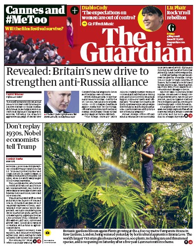 The Guardian Newspaper Front Page for 5 May 2018