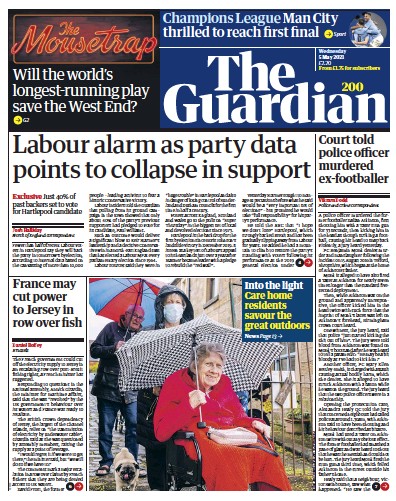 The Guardian Newspaper Front Page for 5 May 2021
