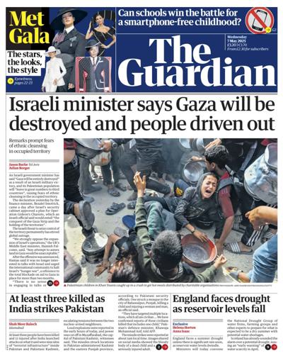 The Guardian (UK) Newspaper Front Page for 7 May 2025