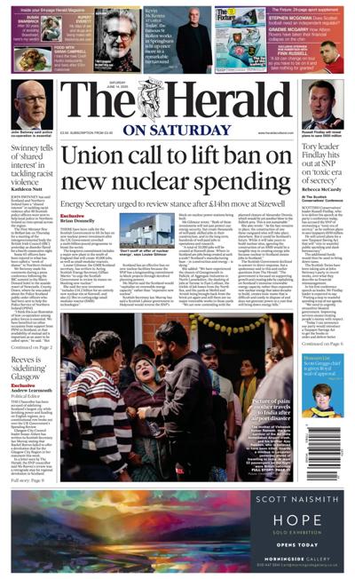 The Herald (UK) Newspaper Front Page for 14 June 2025