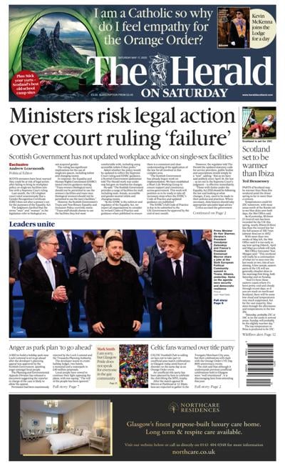 The Herald (UK) Newspaper Front Page for 17 May 2025