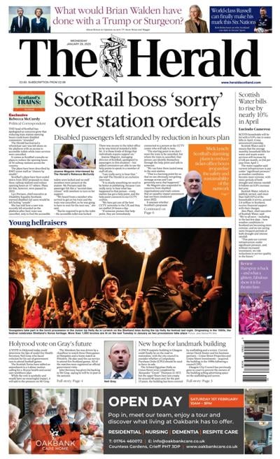The Herald (UK) Newspaper Front Page for 29 January 2025