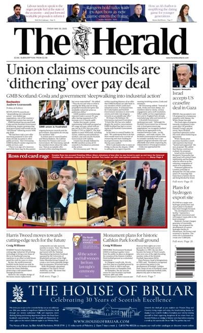 The Herald (UK) Newspaper Front Page for 30 May 2025