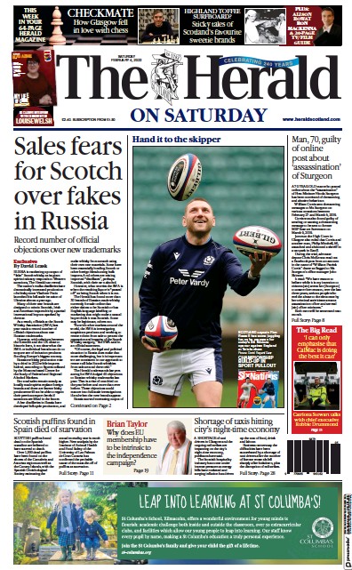 The Herald (UK) Newspaper Front Page for 4 February 2023