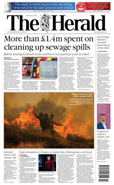 The Herald (UK) Newspaper Front Page for 4 July 2025