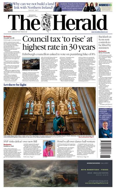 The Herald (UK) Newspaper Front Page for 5 February 2025