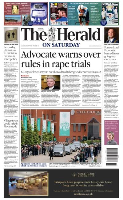 The Herald (UK) Newspaper Front Page for 5 July 2025