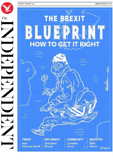The Independent Newspaper Front Page for 1 February 2020