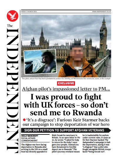 The Independent (UK) Newspaper Front Page for 1 April 2023