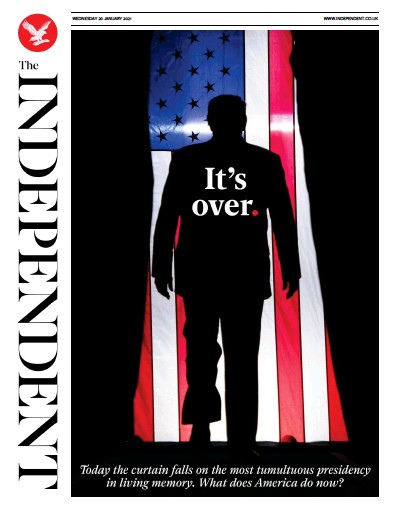 The Independent Newspaper Front Page for 20 January 2021