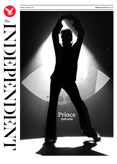 The Independent Newspaper Front Page for 22 April 2016