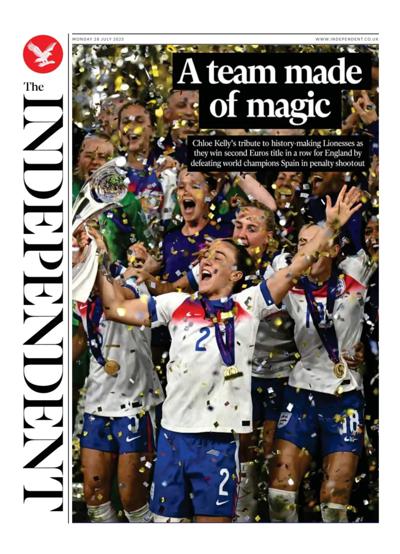 The Independent (UK) Newspaper Front Page for 28 July 2025