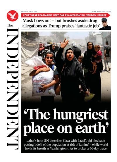 The Independent (UK) Newspaper Front Page for 31 May 2025
