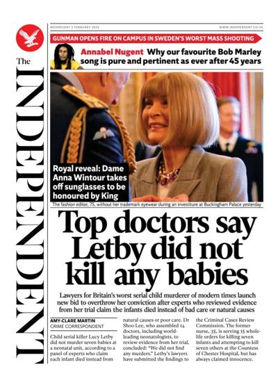 The Independent (UK) Newspaper Front Page for 5 February 2025