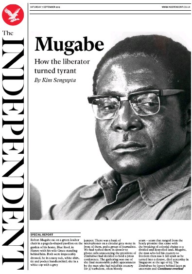 The Independent Newspaper Front Page for 7 September 2019
