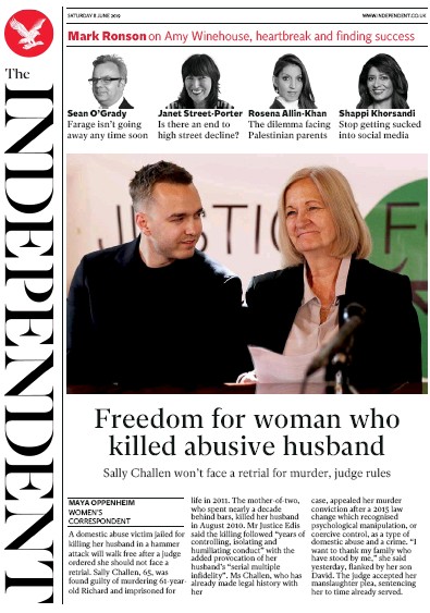 The Independent Newspaper Front Page for 8 June 2019
