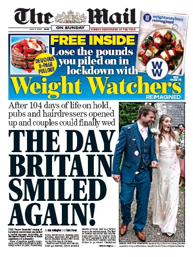 The Mail on Sunday (UK) Newspaper Front Page for 5 July 2020