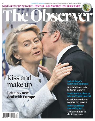 The Observer (UK) Newspaper Front Page for 18 May 2025