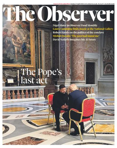 The Observer (UK) Newspaper Front Page for 27 April 2025