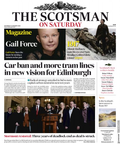 The Scotsman Newspaper Front Page for 11 January 2020