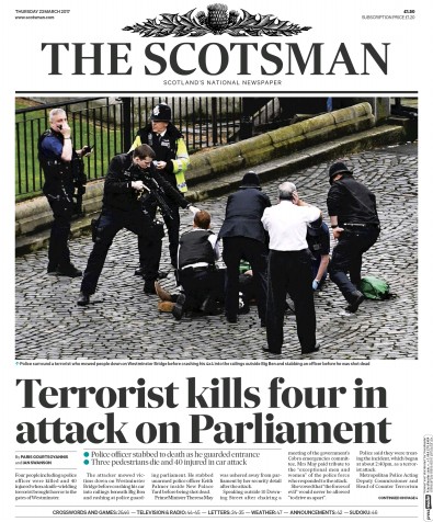The Scotsman Newspaper Front Page for 23 March 2017