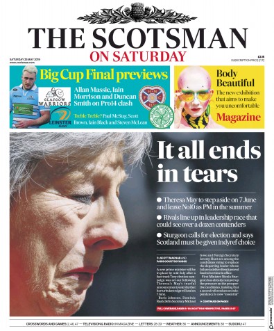 The Scotsman (UK) Newspaper Front Page for 25 May 2019