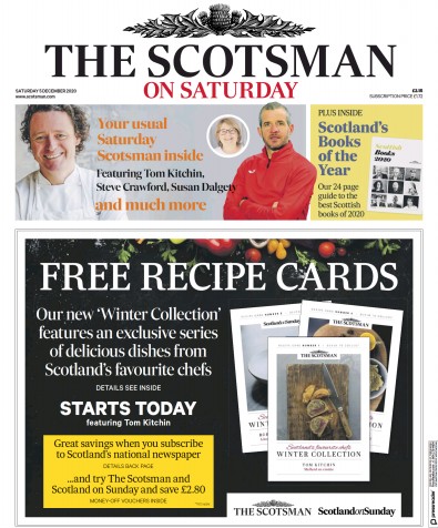 The Scotsman (UK) Newspaper Front Page for 5 December 2020