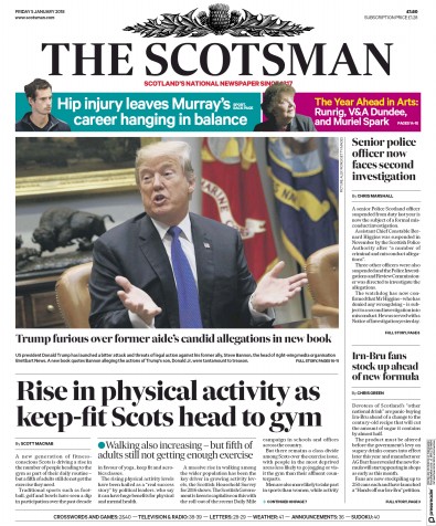 The Scotsman Newspaper Front Page for 5 January 2018