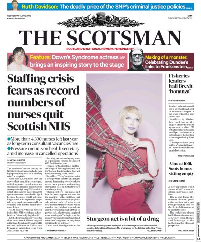 The Scotsman Newspaper Front Page for 6 June 2018