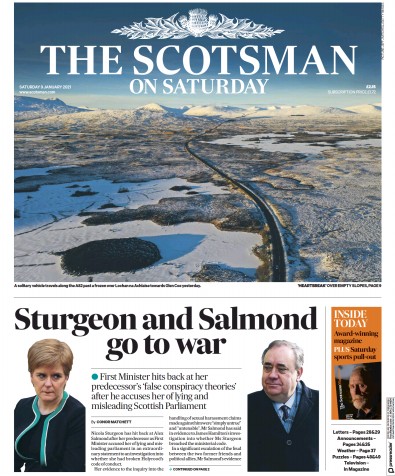 The Scotsman (UK) Newspaper Front Page for 9 January 2021